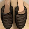 Svarta mesh mules 40
