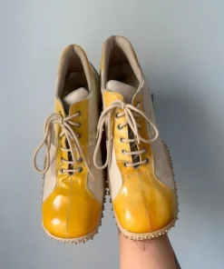 Ugly shoes leather sneakers