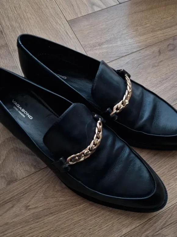 Vagabond - mokasyny skóra leather Frances chain loafers wiosna premium casual chic classy