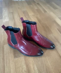 Vinröda herrboots