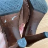 Vintage heels leather mules sandals