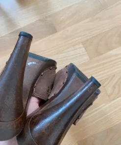 Vintage heels leather mules sandals