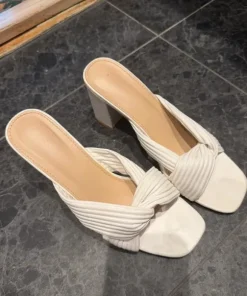White block heels