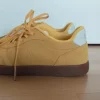Wooden sneakers i ruskind