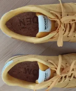 Wooden sneakers i ruskind