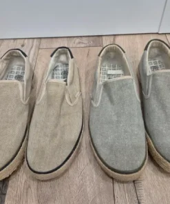 Zestaw 2 par espadryli roz 45 beżowe i szare, wkladka 29 cm