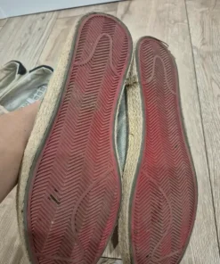 Zestaw 2 par espadryli roz 45 beżowe i szare, wkladka 29 cm